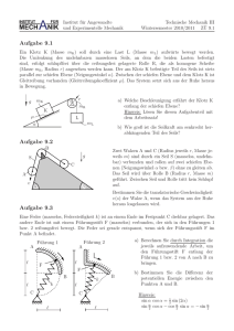 Blatt 12: Arbeit, Energiesatz, Arbeitssatz