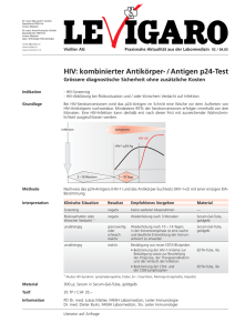 HIV: kombinierter Antikörper- / Antigen p24-Test