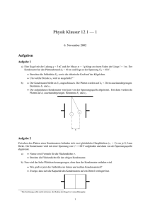 Physik Klausur 12.1 — 1