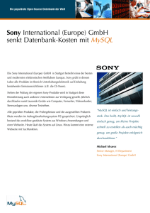 Sony International (Europe) GmbH senkt Datenbank