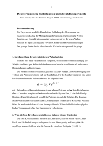 Anmerkungen zur deterministische Wellenfunktion - BioSensor