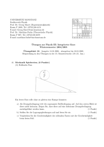 Blatt 10 - Theoretical Physics at University of Konstanz/Theoretische