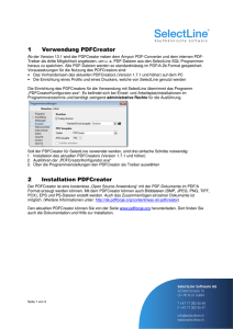 Anwendung und Verwendung PDFCreator