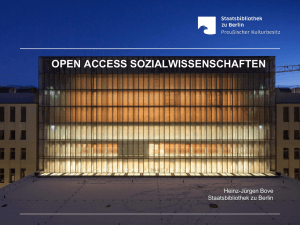 Open Access Sozialwissenschaften