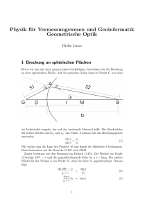 Zusatzskript Dicke Linsen