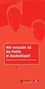 Wie innovativ ist die Politik in Deutschland?