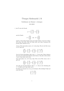 Lösungen Klausur 1 - Mathematics TU Graz