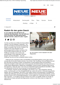 Radeln für den guten Zweck - Team Bensheim Tour der Hoffnung eV