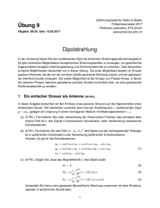 Übung 09: Dipolstrahlung - ETHZ / Photonics