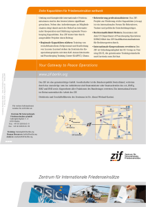 ZIF Flyer - Zentrum für Internationale Friedenseinsätze