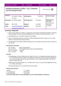 Gestationsdiabetes (GDM) / Typ 2 Diabetes und Schwangerschaft