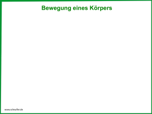 Bewegung eines Körpers