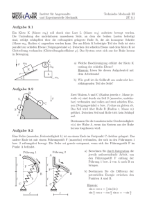 Blatt 9: Arbeits-/Energiesatz - Institut für Nichtlineare Mechanik