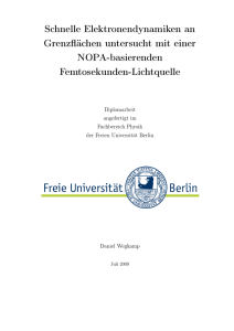 Schnelle Elektronendynamiken an Grenzflächen untersucht mit