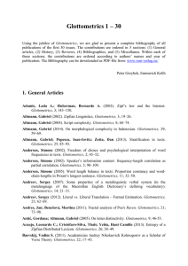 Glottometrics 1 – 30 - RAM