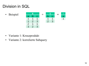 Division in SQL