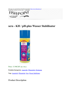 sera - KH / pH-plus Wasser Stabilisator : Fish
