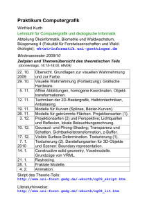 donnerstags, 16:15-18:00, MN09 - Fakultät für Forstwissenschaften