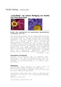 Johann Wolfgang von Goethe “Licht-Bilder” - Tyrolia