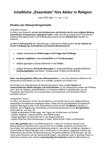 „Essentials" fürs Abitur in Religion