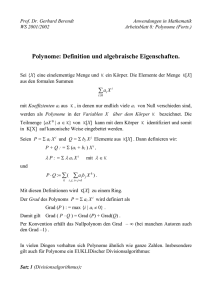 Prof. Dr. Gerhard Berendt Anwendungen in Mathematik