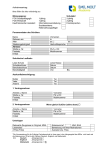 Bewerbung - Emil Molt Akademie