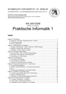 Kapitel 1 - Institut für Informatik - Humboldt
