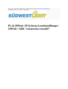PL-Q 28Watt /2P Q-form-Leuchtstofflampe / 230Volt