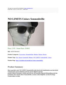 NO LIMITS Unisex Sonnenbrille : Styledieler : https://styledieler.de