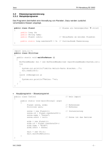 Klassenprogrammierung