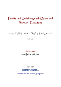 Familie und Erziehung nach Quran und Sunnah