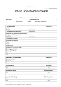 HS - Jahres- und Abschlusszeugnis