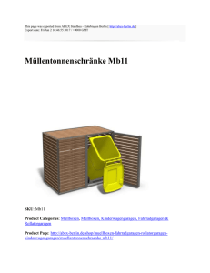 Müllentonnenschränke Mb11 : ABEX Stahlbau