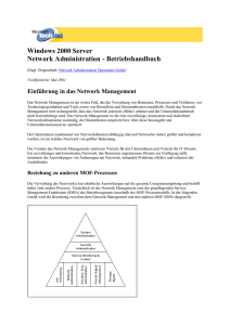 Network Management - Betriebshandbuch