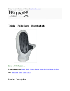 Trixie - Fellpflege - Handschuh : Fish