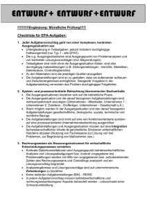 Checkliste für EPA-Aufgaben