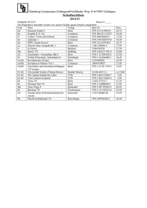 Liste Jahrgang 8 - Hainberg