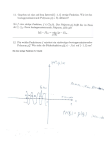 für eine stetige Funktion f e C[a,b] Um das Polynom pd(x) von Grad