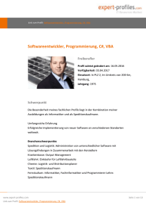expert-profiles.com: Softwareentwickler, Programmierung, C#, VBA
