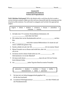 Arbeitsblatt: More with Verb + Preposition Combinations