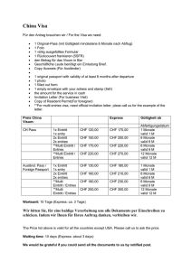China Visa - Asianet.ch