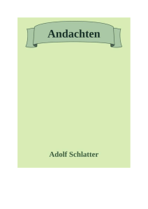 1234.Andachten - Adolf Schlatter