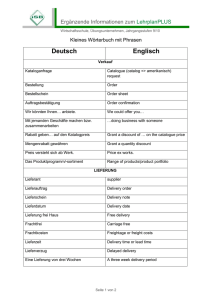 Wörterbuch Deutsch - Englisch