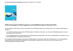 Stoffverteilungsplan Impulse Physik Oberstufe Rheinland