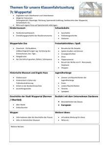 Themen für unsere Klassenfahrtszeitung 7c Wuppertal
