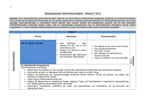 Übersichtsraster Unterrichtsvorhaben
