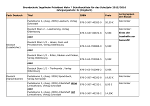 Grundschule Ingelheim Präsident Mohr * Schulbuchliste für das