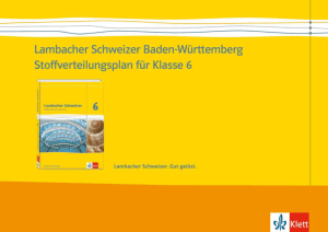 Stoffverteilungsplan Lambacher Schweizer 6 Schuelerbuch