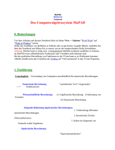 mupad.mus - Fakultät für Mathematik und Informatik