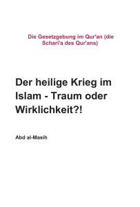 Der heilige Krieg im Islam - Traum oder Wirklichkeit?! Abd al